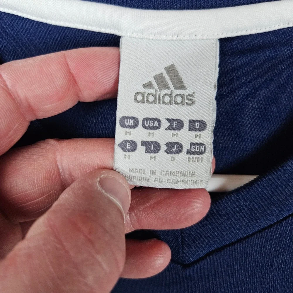 Adidas Silverbacks FC Soccer Jersey Mens Medium Blue Storageo‎ Climalite